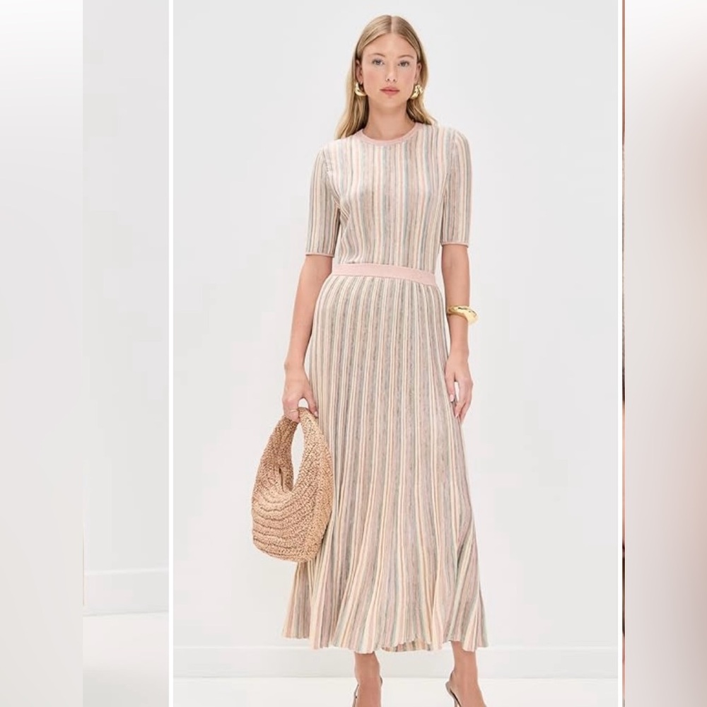 Zimmermann  illuminate Mouline Striped Maxi Midi Skirt Size 0 (US 2) Like New